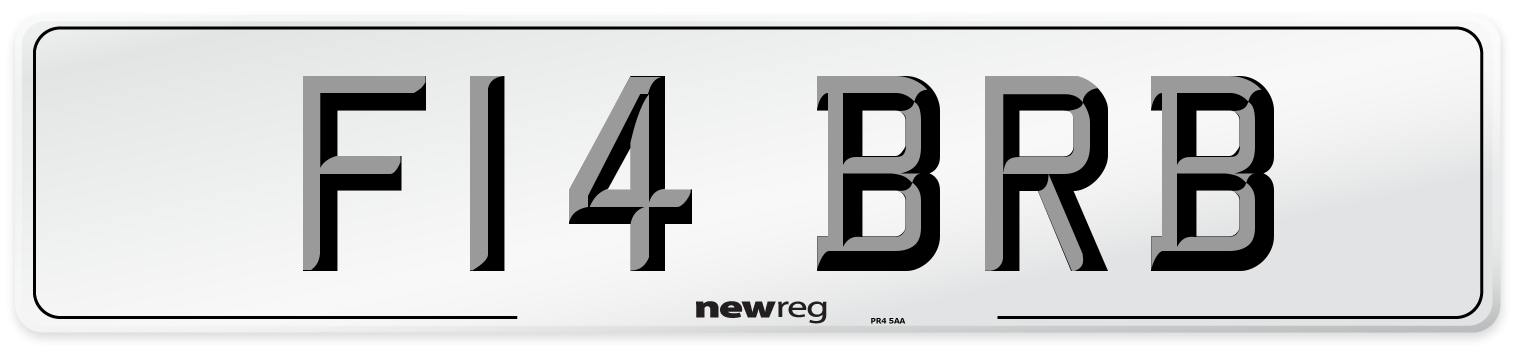 F14 BRB Number Plate from New Reg